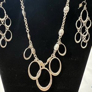 Brighton set with necklace & matching earrings in silver….